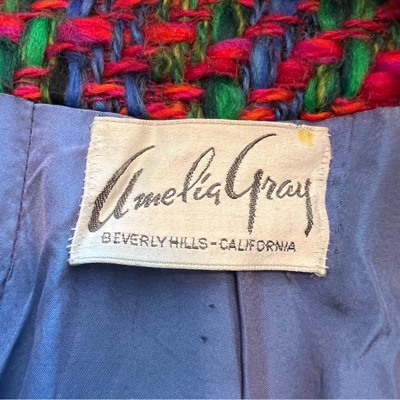 🎉HP🎉 RARE Vintage Amelia Gray Beverly Hills Knit Winter Jacket Coat EUC 1960s - Picture 4 of 16